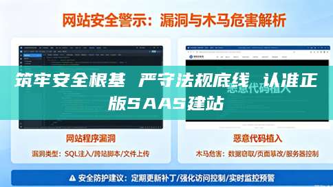 筑牢安全根基 严守法规底线 认准正版SAAS建站