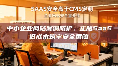 中小企业网站<strong>漏洞</strong>防护，正版SaaS低成本筑牢安全屏障